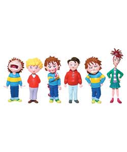 6 character collectibles including Horrid Henry, Perfect Peter and Moody Margaret.    Each approxima