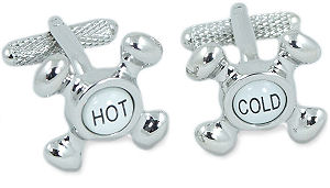 A great set of hot and cold tap cufflinks.