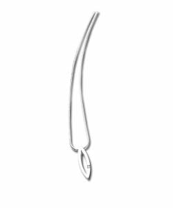 Hot Gems Sterling Silver Oval Diamond Pendant