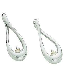 Unbranded Hot Gems Sterling Silver Teardrop Earrings