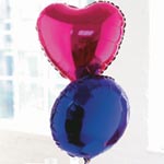 18" solid colour micro foil balloons