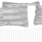 Unbranded Hotel 5* Faux Fur Square Cushion, Grey