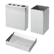 The Hotel 5* set features a soap dish, toothbrush holder and beaker. This set is made from stainless