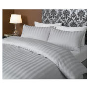Unbranded HOTEL 5* Stripe Duvet set Double, Grey
