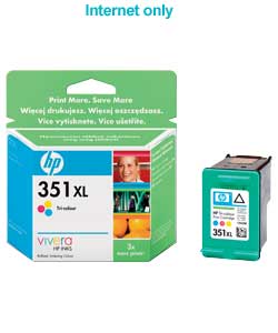 Unbranded HP 351XL Tri-colour Inkjet Print Cartridge with Vivera Inks