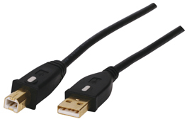 Unbranded HQ - GOLD USB 2.0 Male to USB 2.0 B Male Cable - 3 Meter - Ref. HQCC-141/3HS