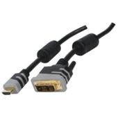 A premium quality low priced Video conversion cable with HDMI and DVI gold plated plugs for transmis