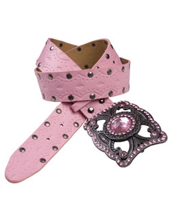 Huge Sparkler Buckle Belt Pink