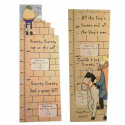 Watch your child grow and record every growth spurt with a photo on this Humpty Dumpty height
