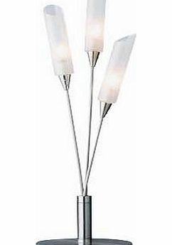 Unbranded Hyatt Collection 3 Light Table Lamp - Satin Nickel
