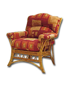 Hyatt High Back Cane Chair Terracotta