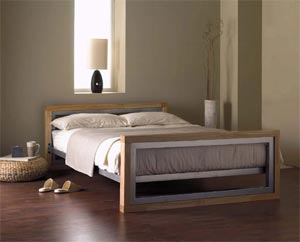 Hyder Oslo Single Metal/Wooden Bed The oslo Clear