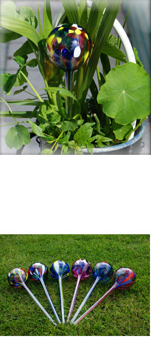 The Hydro Globe is a beautiful way to water your plants and such a simple idea! They are functional 