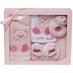 Unbranded I Love My Mum - Pink Baby Gift Set