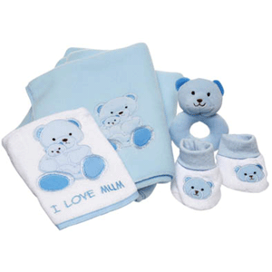 Unbranded I Love My Mum Baby Gift Set - Blue