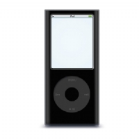 iCC52BLK i-Luv Black Silicone Case for 4th Generation iPod Nano