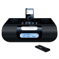 img alt=i-Luv Black Stereo Audio Alarm Clock for iPod  src=http://img.