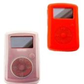 i-Nique 2 x Silicone Skin Cover Case Duo Pack For Sandisk Sansa Clip (Red 