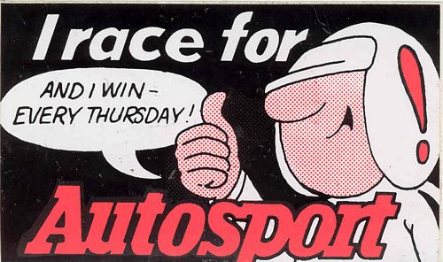 I Race For Autosport Sticker (13cm x 8cm)