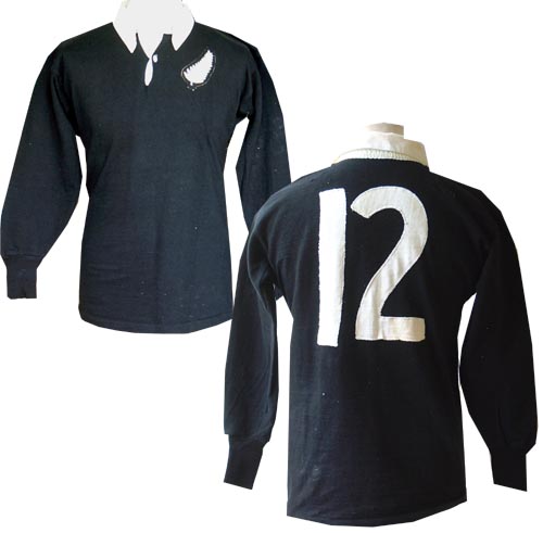 Unbranded Ian Hurst and#8211; Match worn No.12 All Blacks shirt v Barbarians 23/1/73