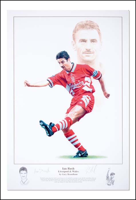 Unbranded Ian Rush signed limited edition print - WAS andpound;79.99