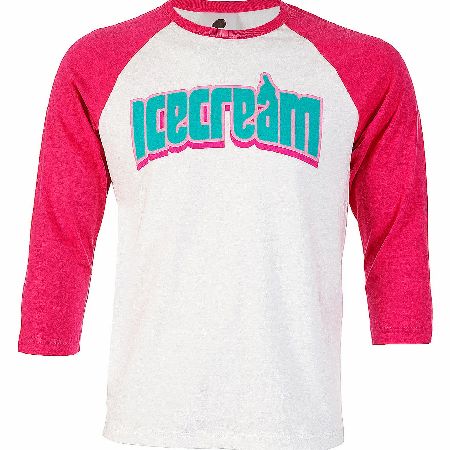 Unbranded Ice-Cream Cherry Raglan 3/4 Sleeve Top Pink