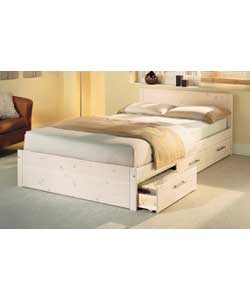 Ice Cube Double 6 Drawer Bedstead with Deluxe Mattress