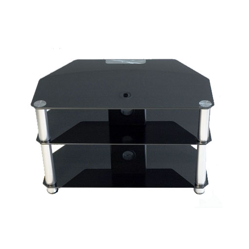 Black Glass LCD / Plasma Stands - for up to 32` LCD / Plasma / CRT8mm toughened safety glass top she