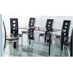 IFC - Angie Glass Dining Table with 4 Chairs