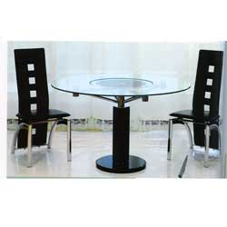 IFC - Linda Glass Dining Table with 4 Chairs