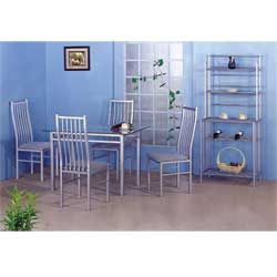 IFC - Vanessa Glass Dining Table with 4 Chairs