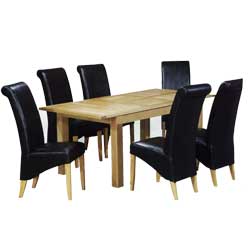 IFC - Windsor Extendable Dining Table with 6