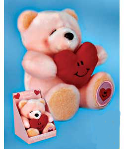 4.5in Forever Friends bear holding a soft red love
