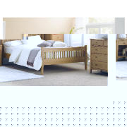 Unbranded Illinois King Bed, Oak And Brook Mattress