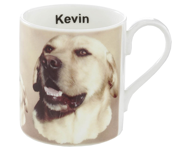Unbranded Illustrated Dog Bone China Mug - Yellow Labrador