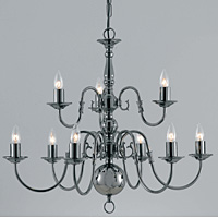 Unbranded IMBF00350 6 3GM - 9 Light Gun Metal Hanging Light