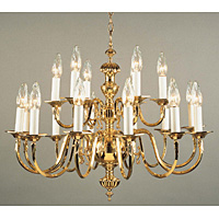 Unbranded IMBF19119 18 - 18 Light Cast Brass Hanging Light