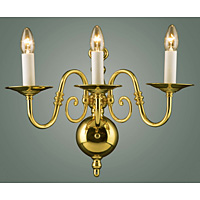 Unbranded IMBF19312 3WB - Polished Brass Wall Light