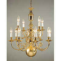 Unbranded IMBF19700 12 - 12 Light Polished Brass Hanging Light