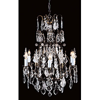 Unbranded IMCB00501 6 AB - Large Antique Brass Chandelier