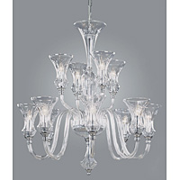 Unbranded IMCB05444 12 - 12 Light Clear Glass Chandelier