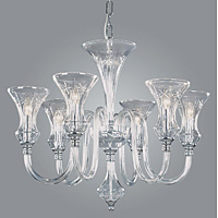 Unbranded IMCB05444 6 - 6 Light Clear Glass Chandelier