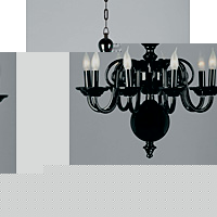 Unbranded IMCB05519 8 - Black Glass Chandelier