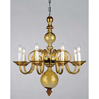 Unbranded IMCB05519 8AMB - Amber Glass Chandelier