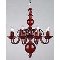 Unbranded IMCB05519 8C - Claret Glass Chandelier