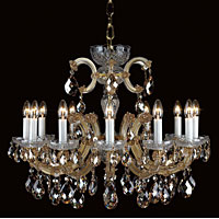 Unbranded IMCB145235 - Brass and Crystal Chandelier