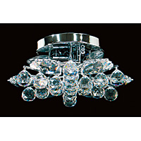Unbranded IMCE00013 3 - Crystal and Chrome Semi Flush Light