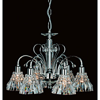 Unbranded IMCE00031 5 - Chrome and Crystal Hanging Light