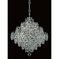 Unbranded IMCE01081 12 - 12 Light Chrome and Crystal Hanging Light