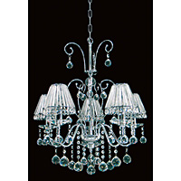 Unbranded IMCE08800 5 - 5 Light Chrome and Crystal Hanging Light